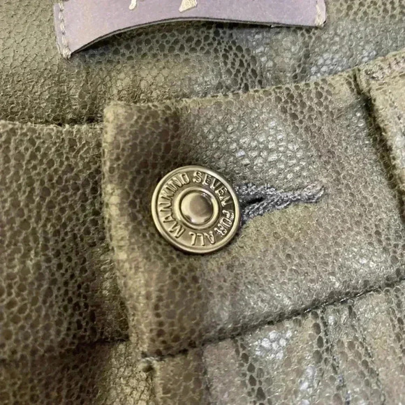 7 for all mankind skinny faux leather jeans legging jeans size 27 - Picture 4 of 4